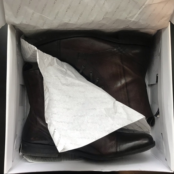 Men’s ALDO Leather Carcamo Military Boots - Picture 6 of 8